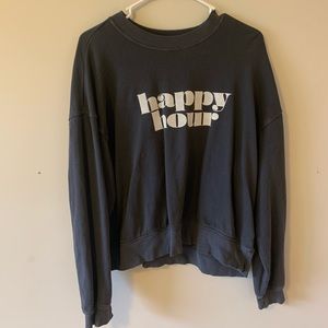“Happy hour” long sleeve casual top